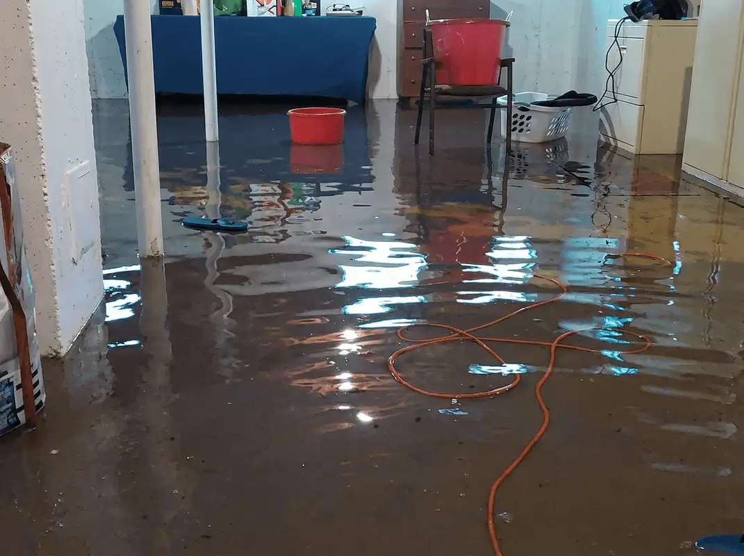 Basement with boiler, cabinets and washing machine completely flooded in Mobile, AL
